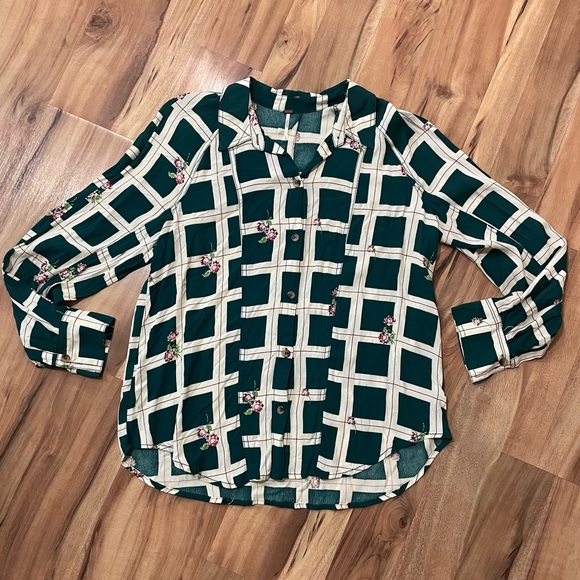 Free People Tops - Free People Window to my Heart Full Button Blouse Sz Lg Cottagecore. Boho